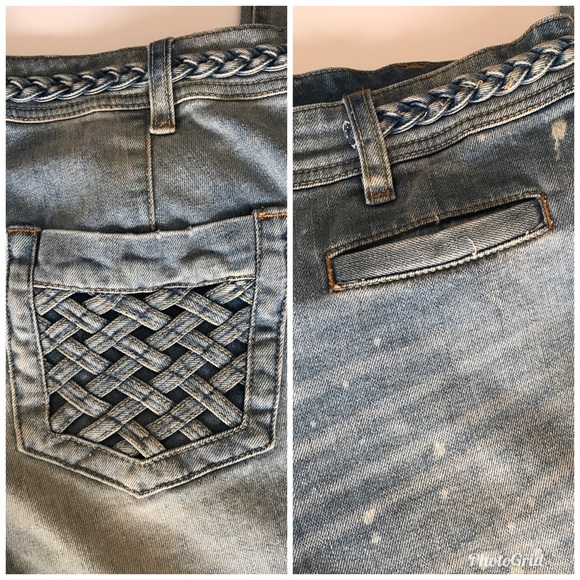 Free People Century Braided Mermaid Flare jeans 28 - Picture 8 of 8